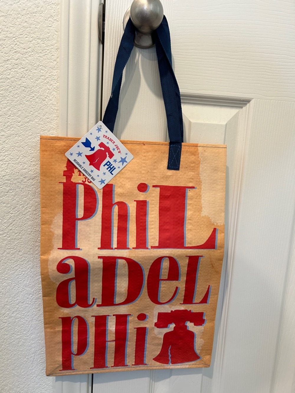 Philadelphia Red Letter Tote Bag with Liberty Bell
